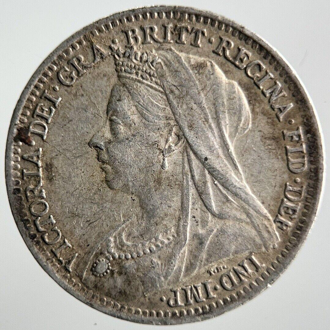 1900 Victoria Threepence Silver Coin | Very High Grade | a4049