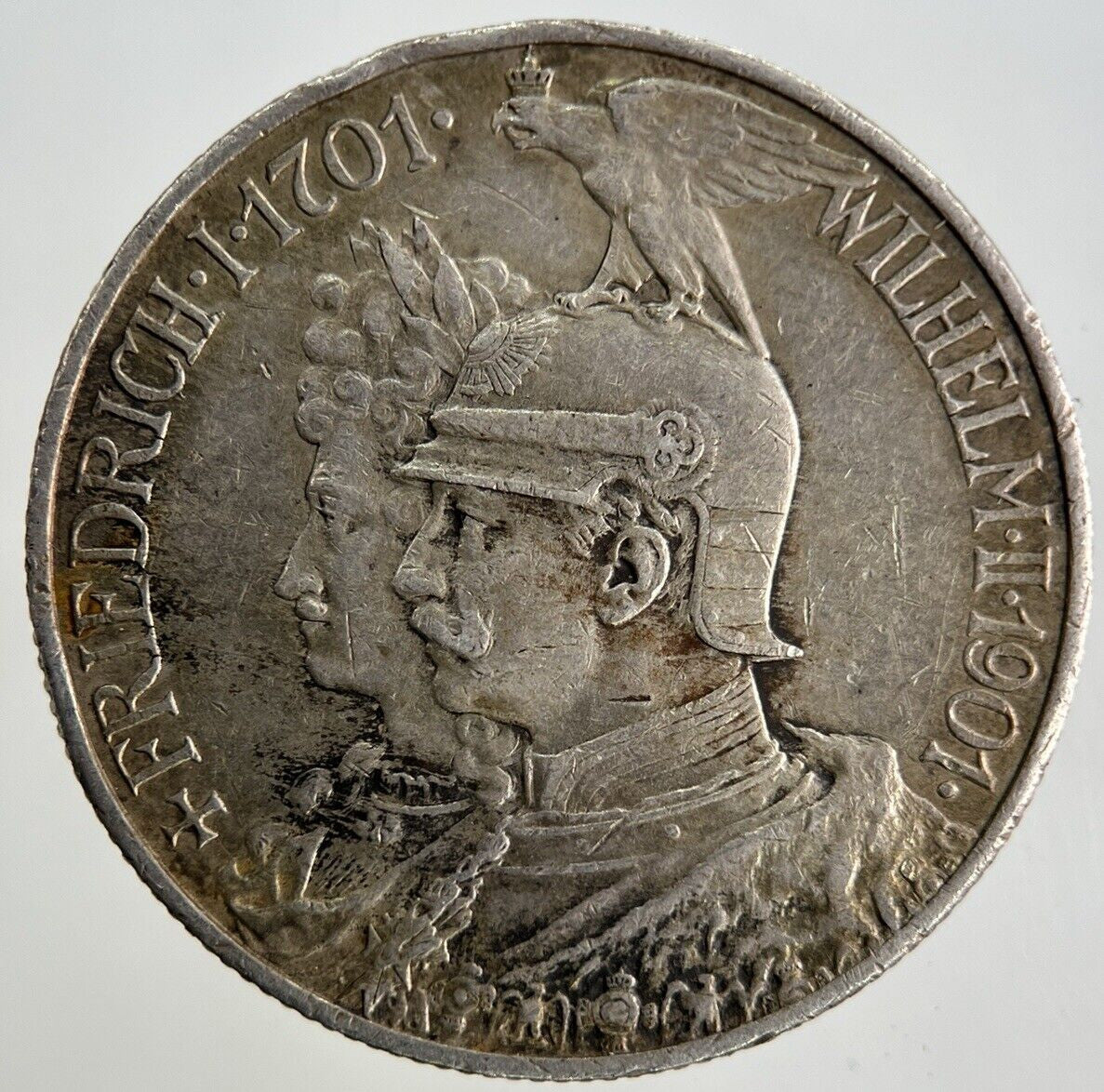 1901 Germany 2 Zwei Mark Silver Coin | Very High Grade