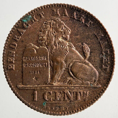 1901 Belgium 1 Cent Centime Coin | Very High Grade