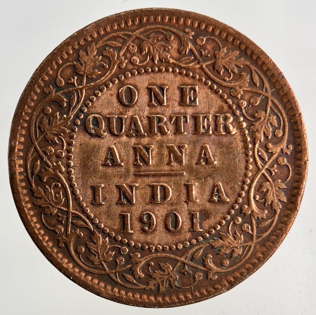 1901 India 1/4 Quarter Anna Coin | Fine Collectable Grade