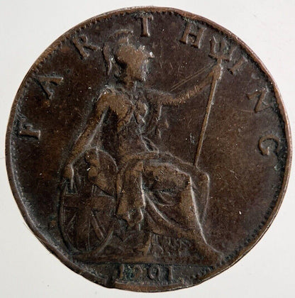 1901 Victoria Farthing Coin | Fine Collectable Grade