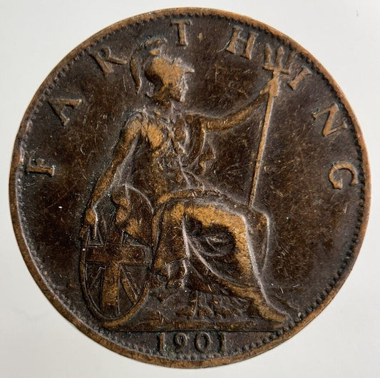 1901 Victoria Farthing Coin | Fine Collectable Grade