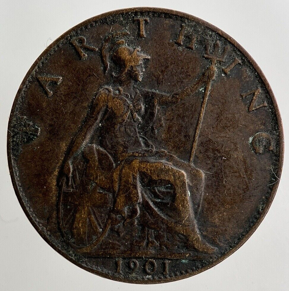 1901 Victoria Farthing Coin | Fine Collectable Grade