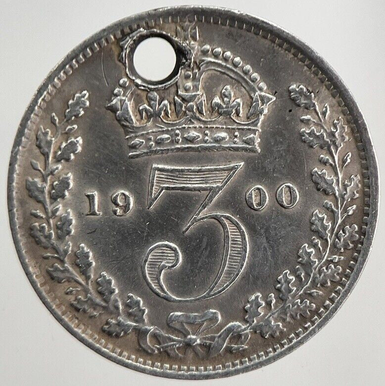 1900 Victoria Threepence Silver Coin | Very High Grade | a5522