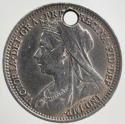 1900 Victoria Threepence Silver Coin | Very High Grade | a5522