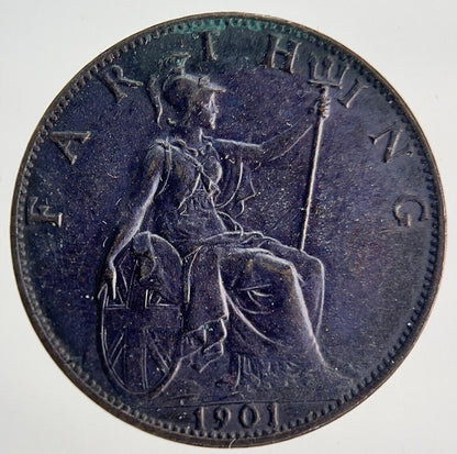 1901 Victoria Farthing Coin | Very High Grade | a1930