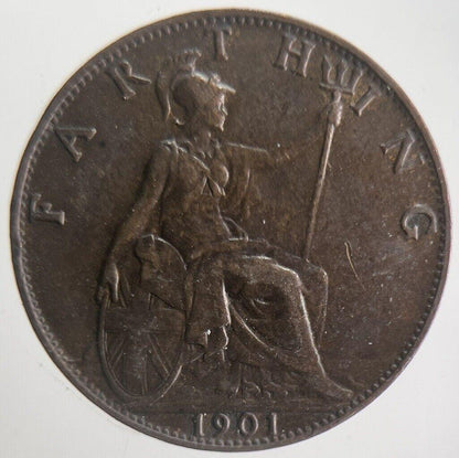 1901 Victoria Farthing Coin | Very High Grade | a4563
