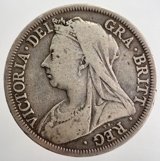 1901 Victoria Half Crown Silver Coin | Fine Collectable Grade | a8146