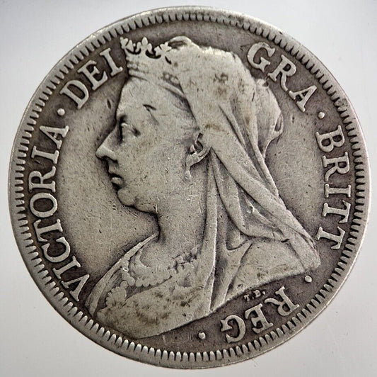1901 Victoria Half Crown Silver Coin | Fine Collectable Grade | a8147