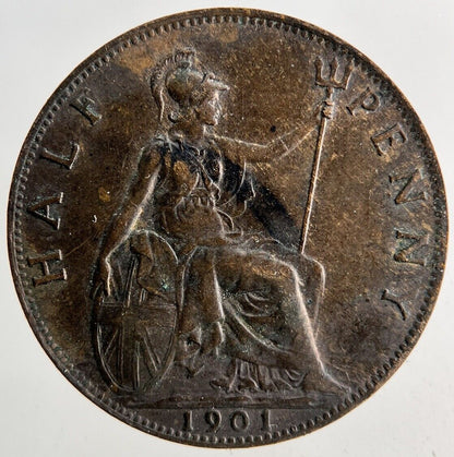 1901 Victoria Half-Penny Coin | Very High Grade