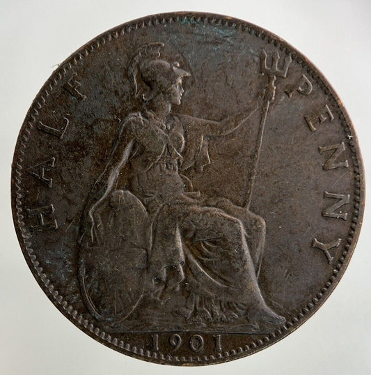 1901 Victoria Half-Penny Coin | Fine Collectable Grade