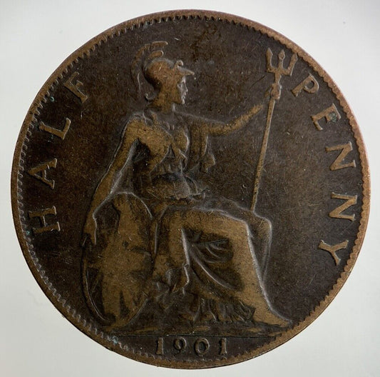 1901 Victoria Half-Penny Coin | Fine Collectable Grade