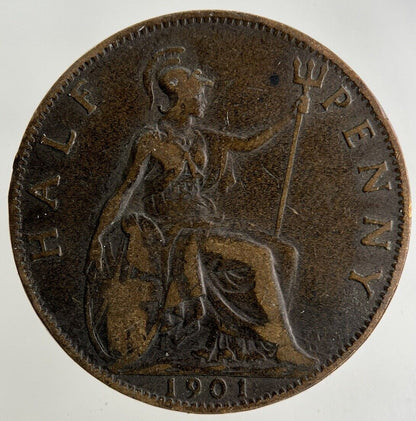 1901 Victoria Half-Penny Coin | Fine Collectable Grade