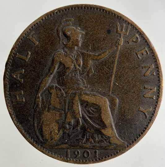 1901 Victoria Half-Penny Coin | Fine Collectable Grade