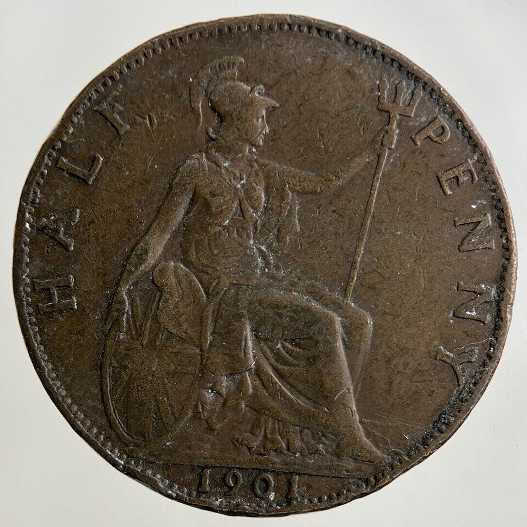 1901 Victoria Half-Penny Coin | Fine Collectable Grade