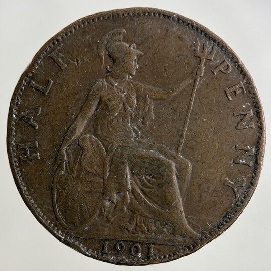 1901 Victoria Half-Penny Coin | Fine Collectable Grade