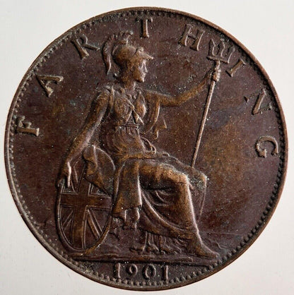 1901 Victoria Farthing Coin | Very High Grade