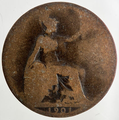 1901 Victoria Half-Penny Coin | Fair Grade