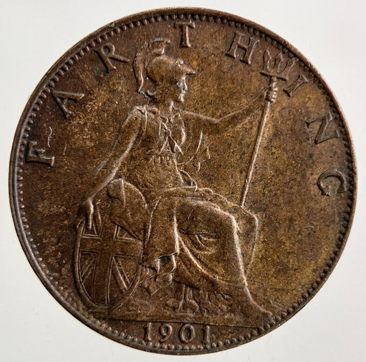 1901 Victoria Farthing Coin | Very High Grade