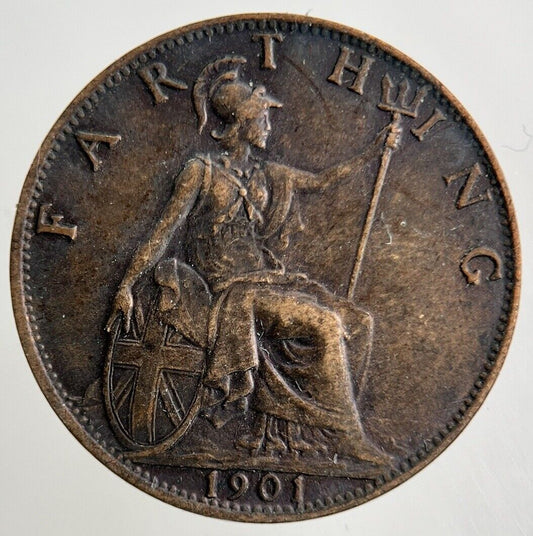 1901 Victoria Farthing Coin | Very High Grade