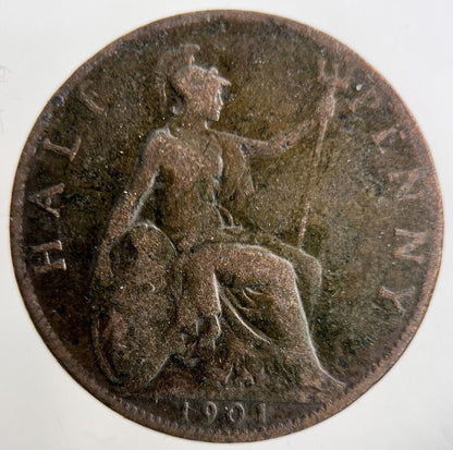 1901 Victoria Half-Penny Coin | Collectable Grade