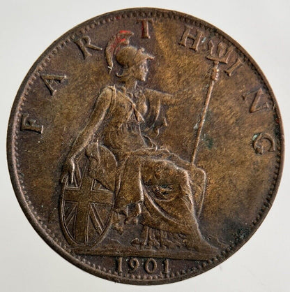 1901 Victoria Farthing Coin | Very High Grade