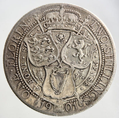 1901 Victoria Florin Silver Coin | Fine Collectable Grade