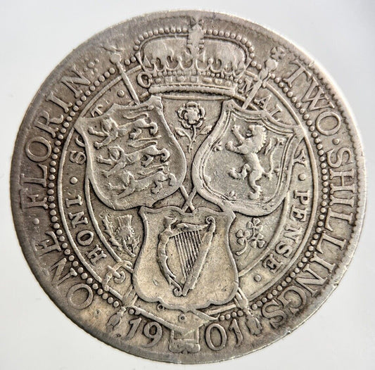 1901 Victoria Florin Silver Coin | Fine Collectable Grade