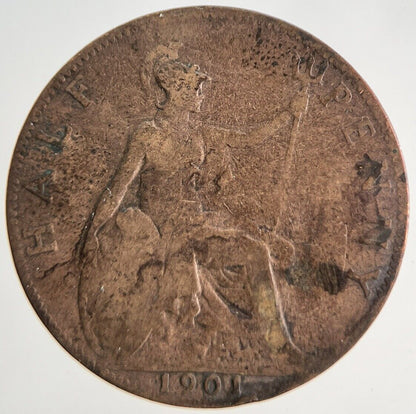 1901 Victoria Half-Penny Coin | Collectable Grade