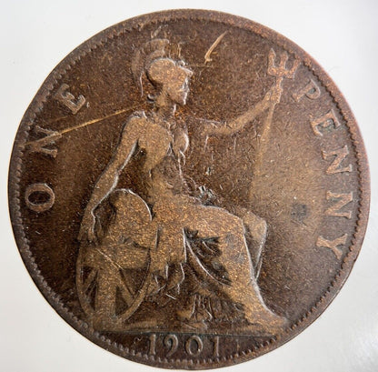 1901 Victoria One Penny Coin | Collectable Grade