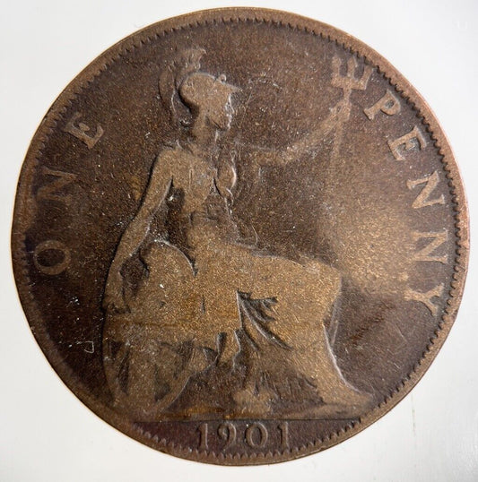 1901 Victoria One Penny Coin | Collectable Grade