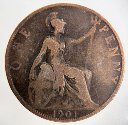 1901 Victoria One Penny Coin | Collectable Grade