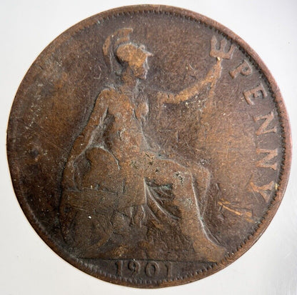 1901 Victoria One Penny Coin | Collectable Grade