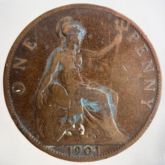 1901 Victoria One Penny Coin | Collectable Grade
