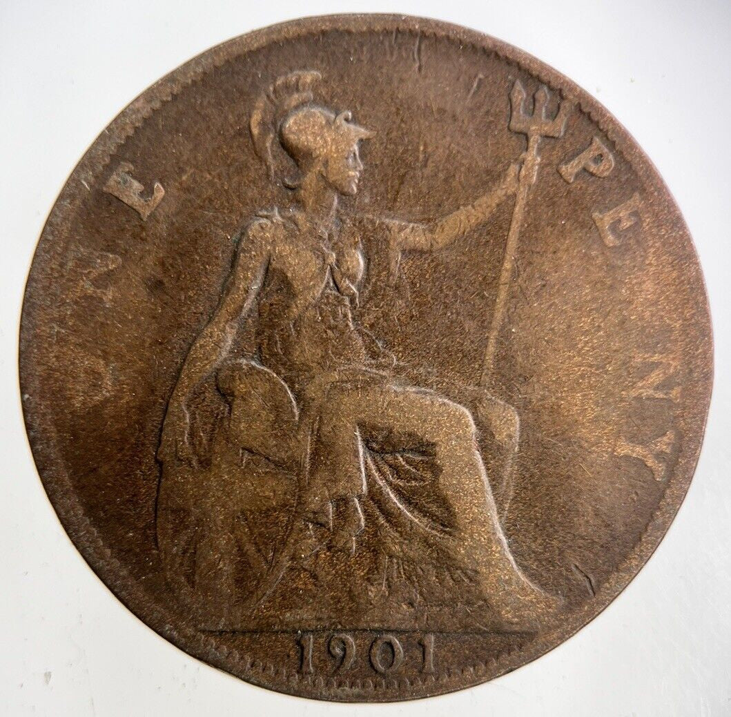 1901 Victoria One Penny Coin | Collectable Grade