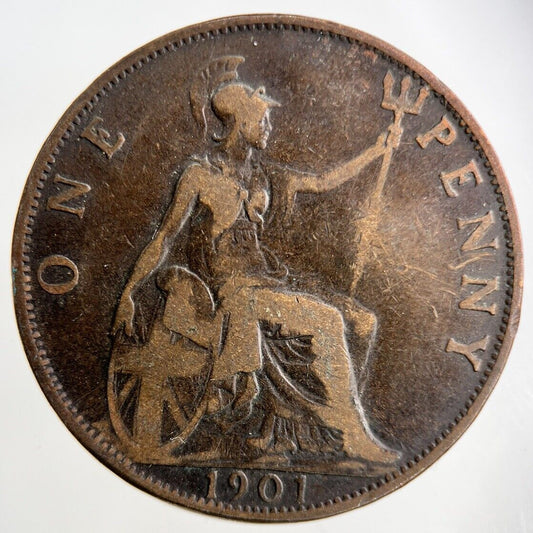 1901 Victoria One Penny Coin | Collectable Grade