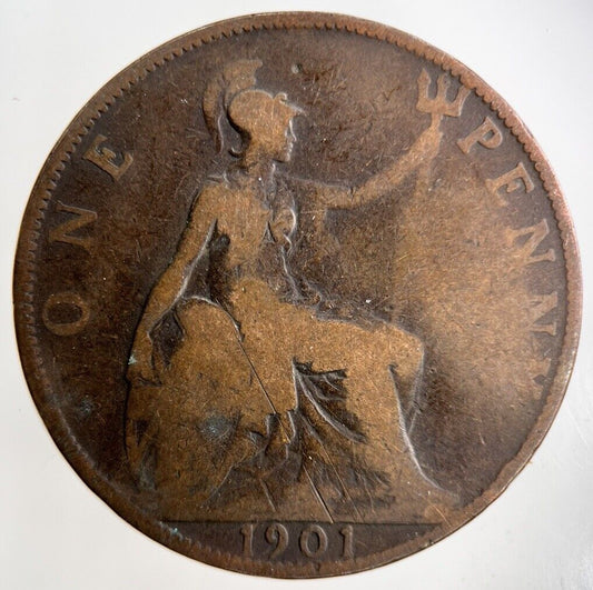 1901 Victoria One Penny Coin | Collectable Grade