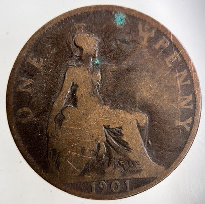 1901 Victoria One Penny Coin | Collectable Grade