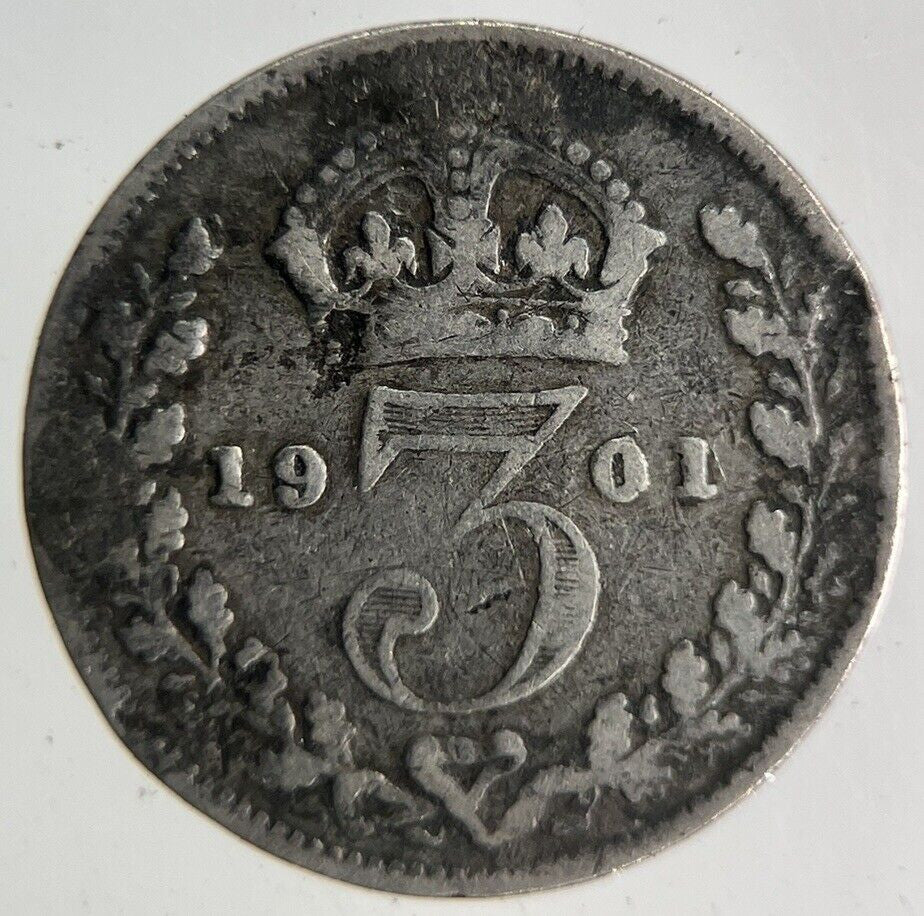 1901 Victoria Threepence Silver Coin | Collectable Grade