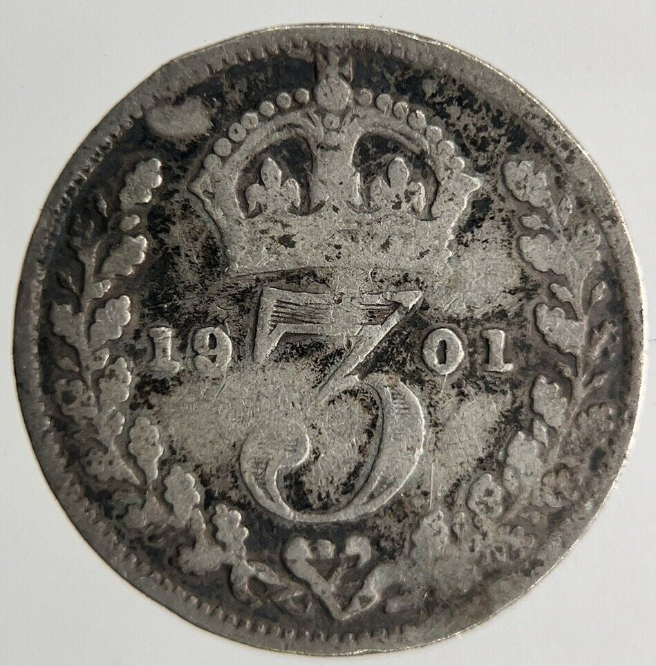 1901 Victoria Threepence Silver Coin | Collectable Grade
