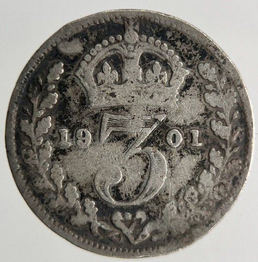 1901 Victoria Threepence Silver Coin | Collectable Grade