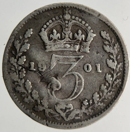 1901 Victoria Threepence Silver Coin | Collectable Grade