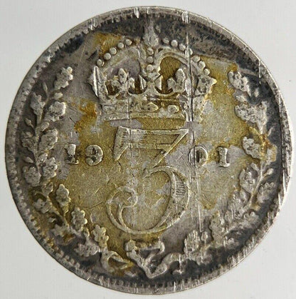 1901 Victoria Threepence Silver Coin | Collectable Grade