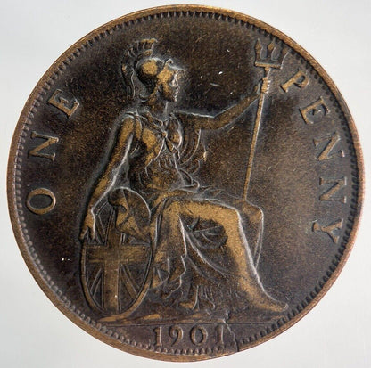 1901 Victoria One Penny Coin | Fine Collectable Grade | a1935