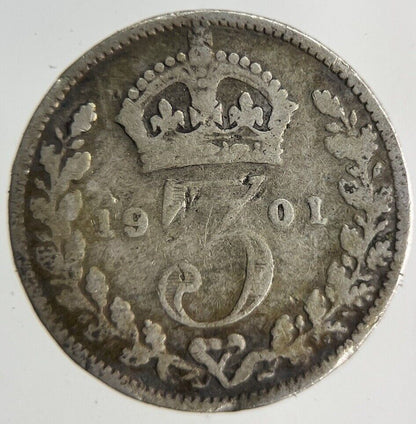 1901 Victoria Threepence Silver Coin | Collectable Grade