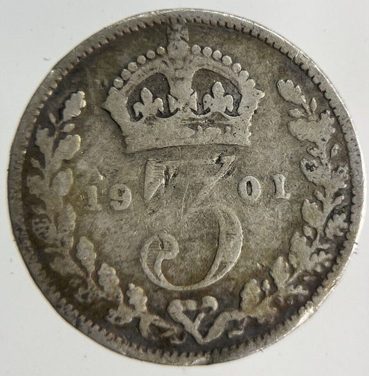 1901 Victoria Threepence Silver Coin | Collectable Grade