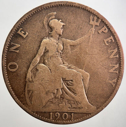 1901 Victoria Penny Coin | Fair Grade | a8024