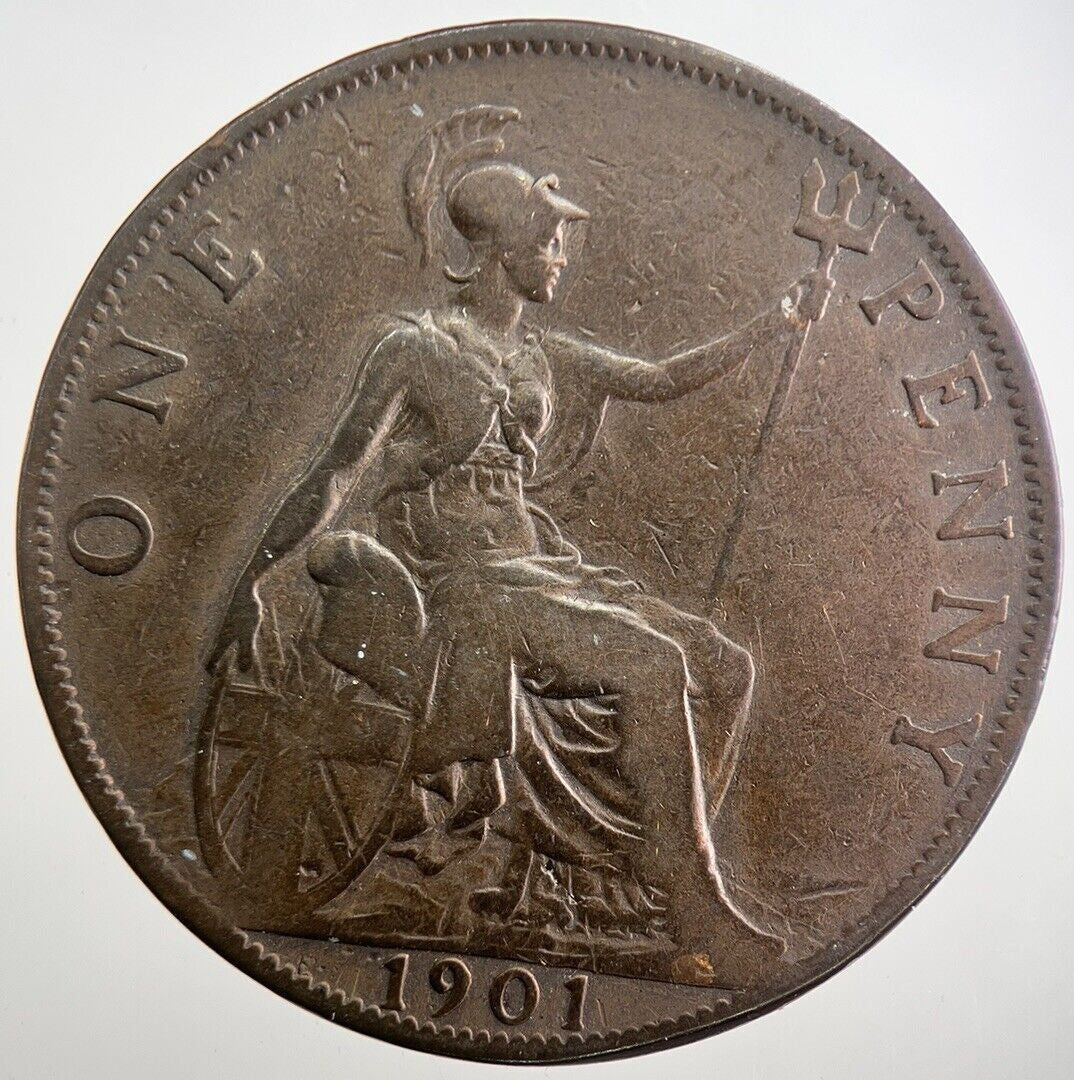 1901 Victoria Penny Coin | Fine Collectable Grade | a8016