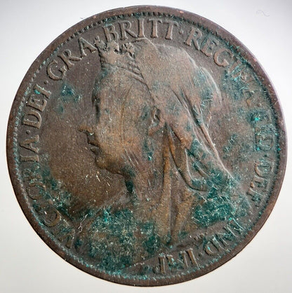 1901 Victoria One Penny Coin | Collectable Grade | a3070