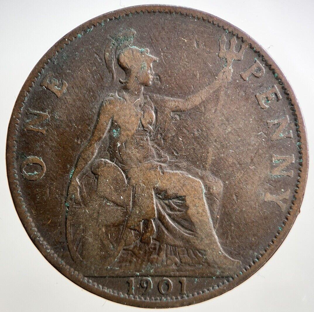 1901 Victoria One Penny Coin | Collectable Grade | a3070